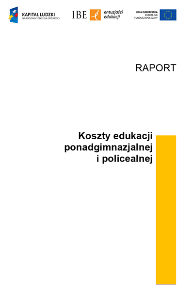 raport koszty edukacji ponadgimnazjalnej i policealnej